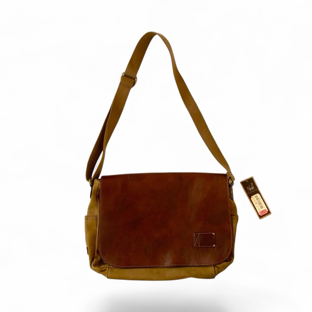 NASH Leather Messenger NWT brown